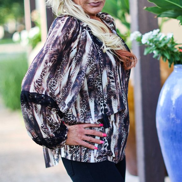 NWT Save The Faith Fiery Feline Boho Top - Picture 8 of 9